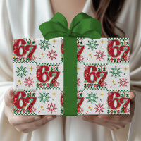 Funny Six Seven 67 Meme Retro Xmas Humor Christmas
