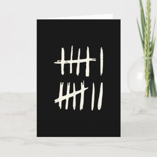 Funny Six Seven 67 Meme Tally Marks 6 7 Numbers Card