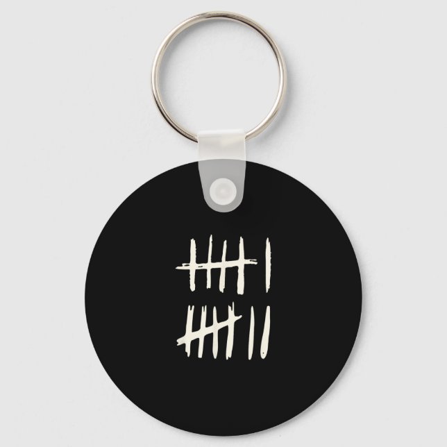 Funny Six Seven 67 Meme Tally Marks 6 7 Numbers  Key Ring (Front)