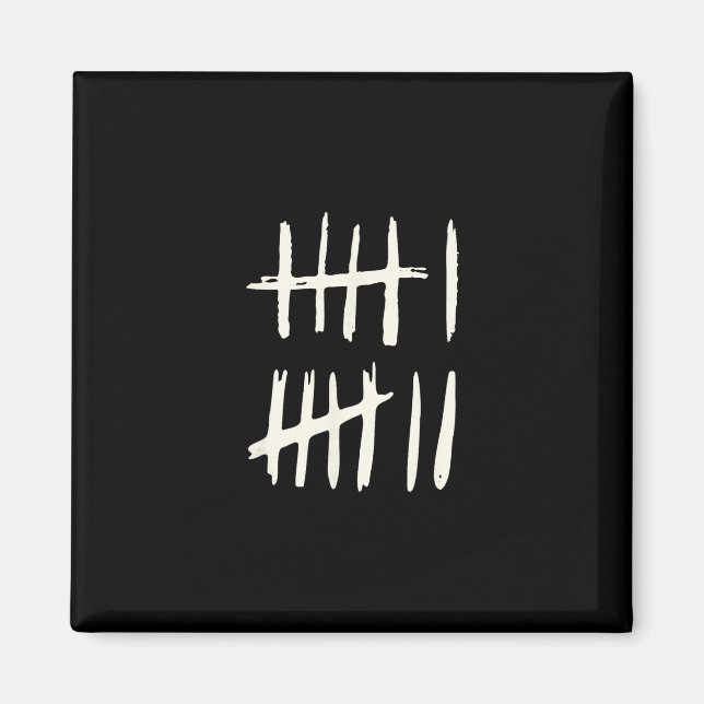 Funny Six Seven 67 Meme Tally Marks 6 7 Numbers  Magnet (Front)