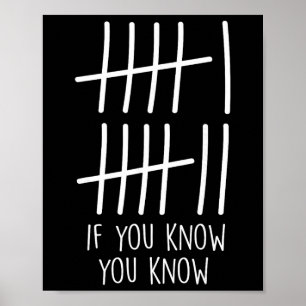 Funny Six Seven 67 Meme Tally Marks If You Know Yo Poster