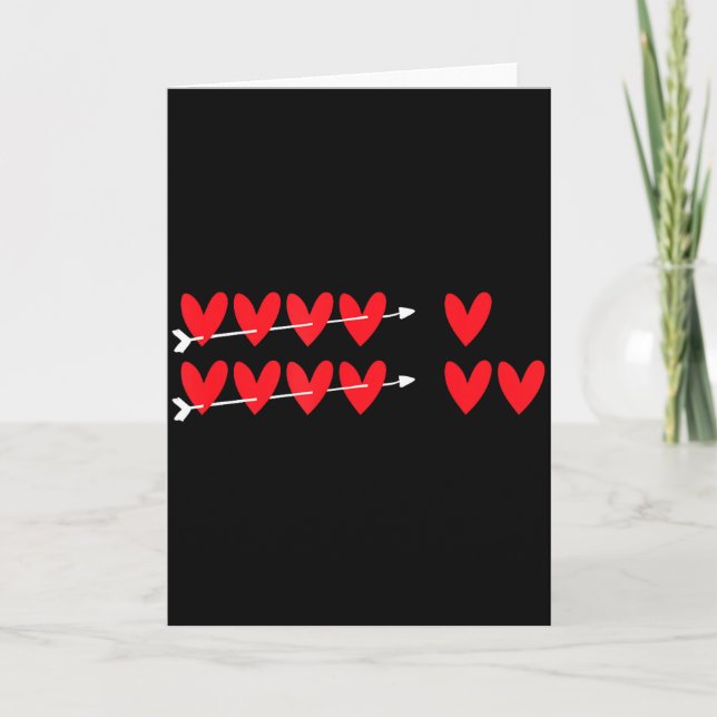 Funny Six Seven 67 Meme Valentines Tally Marks 6 7 Card (Front)
