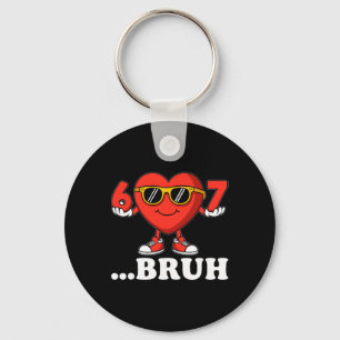 Funny Six Seven 6 7 Bruh 67 Meme Valentine Boys Gi Key Ring