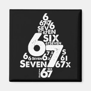 Funny Six Seven 6 7 Christmas Tree Meme Christmas  Magnet