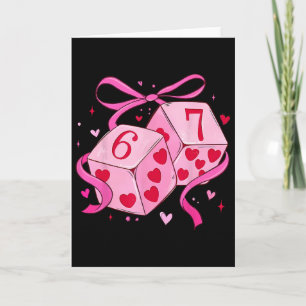 Funny Six Seven 6 7 Dice Valentine Men Women Kids Card