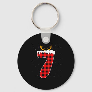 Funny Six Seven 6 7 Meme 67 Christmas Red Plaid Xm Key Ring