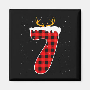 Funny Six Seven 6 7 Meme 67 Christmas Red Plaid Xm Magnet