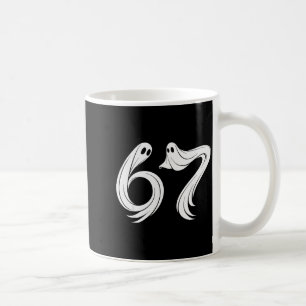 Funny Six Seven 6 7 Meme 67 Design Ghost Halloween Coffee Mug