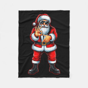 Funny Six Seven 6 7 Meme 67 Santa Christmas Men Bo Fleece Blanket