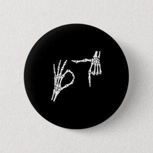 Funny Six Seven 6 7 Meme 67 Skeleton Hand Hallowee Cm Round Badge