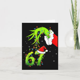 Funny Six Seven 6 7 Meme 67 Xmas Hand Christmas Co Card
