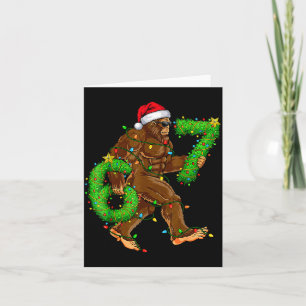 Funny Six Seven 6 7 Meme Bigfoot Christmas Shirts Card