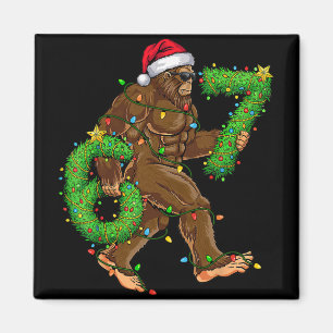 Funny Six Seven 6 7 Meme Bigfoot Christmas Shirts Magnet