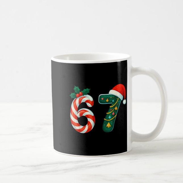 Funny Six Seven 6 7 Meme Christmas Family Xmas San Coffee Mug (Right)