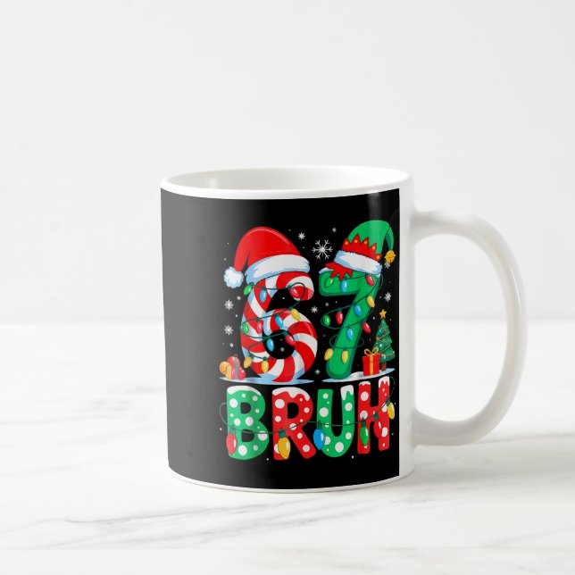 Funny Six Seven 6 7 Meme Christmas Family Xmas San Coffee Mug (Right)