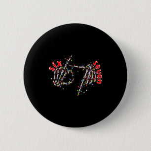 Funny Six Seven 6 7 Meme Couple Christmas Hand Ske Cm Round Badge