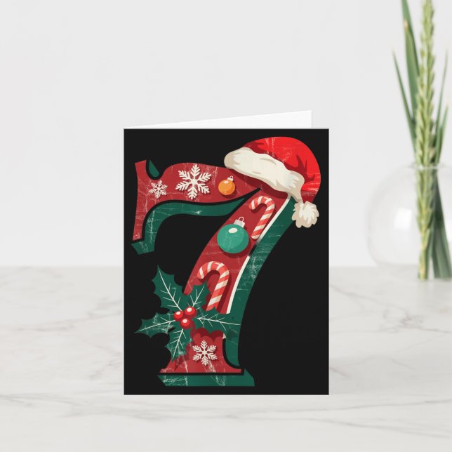 Funny Six Seven 6 7 Meme Design Couples Christmas  Card (Front)