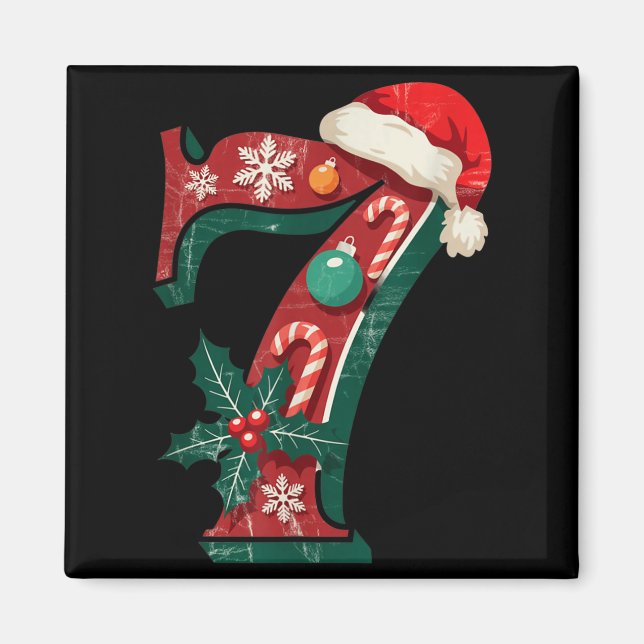 Funny Six Seven 6 7 Meme Design Couples Christmas  Magnet (Front)