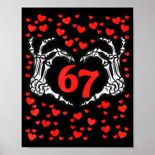 Funny Six Seven 6 7 Meme For Men Women Kids Valent Poster