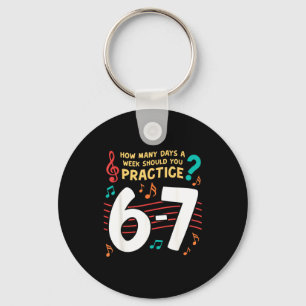 Funny Six Seven 6 7 Meme For Music Teacher  Key Ring