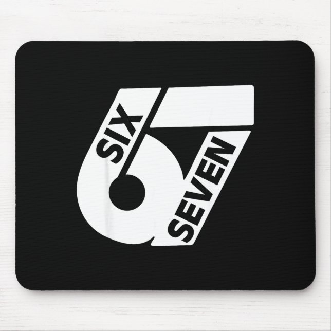 Funny Six Seven 6 7 Meme Gen Alpha 6 7 Meme School Mouse Pad (Front)