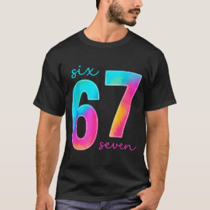 Funny Six Seven 6 7 Meme Gen Alpha Slang 67 Kids T-Shirt