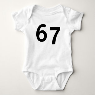Funny Six Seven 6 7 Meme Gen Alpha Slang 6 7 Hands Baby Bodysuit