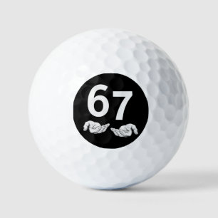 Funny Six Seven 6 7 Meme Gen Alpha Slang 6 7 Hands Golf Balls