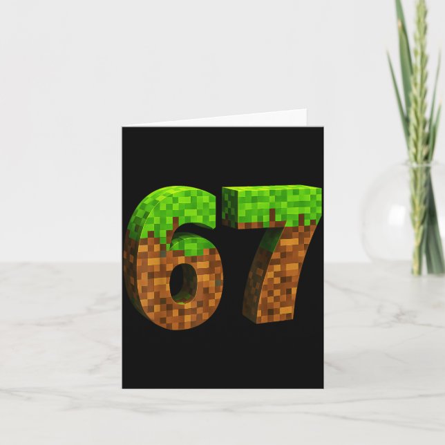 Funny Six Seven 6 7 Meme Gen Alpha Slang Game Xel  Card (Front)