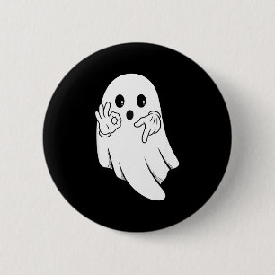 Funny six seven 6 7 meme gen alpha slang halloween cm round badge
