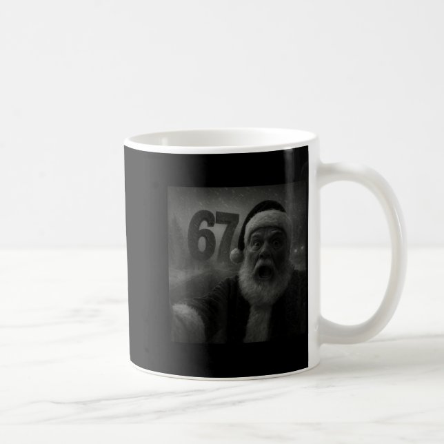 Funny Six Seven 6 7 Meme Gen Z Alpha Slang Santa S Coffee Mug (Right)