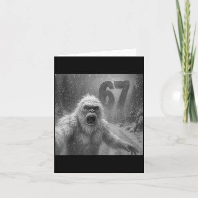 Funny Six Seven 6 7 Meme Gen Z Alpha Slang Yeti Se Card (Front)