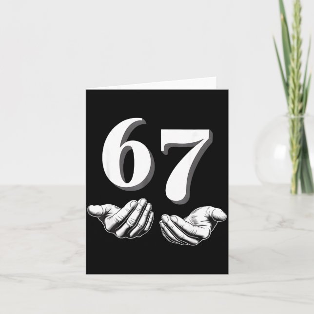 Funny Six Seven 6 7 Meme Men Women Kids  Card (Front)