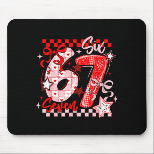 Funny Six Seven 6 7 Meme Men Women Kids Valentine  Mouse Pad