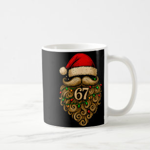 Funny Six Seven 6 7 Meme Santa Beard Christmas Men Coffee Mug