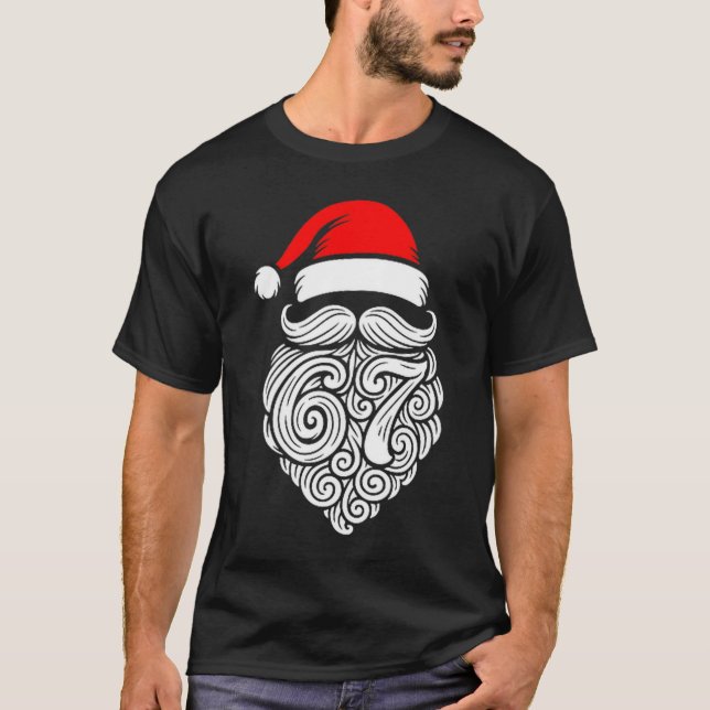 Funny Six Seven 6 7 Meme Santa Christmas Shirt Men (Front)