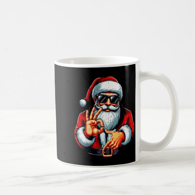 Funny Six Seven 6 7 Meme Santa Christmas Shirt Men Coffee Mug (Right)