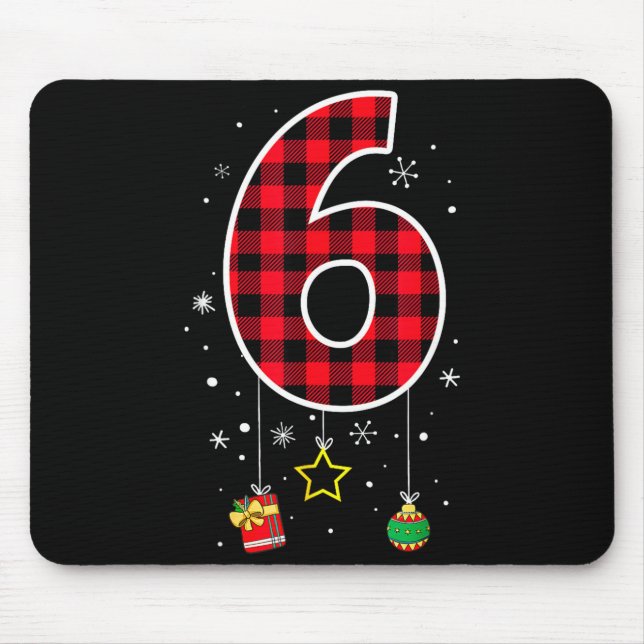 Funny Six Seven 6 7 Meme Saying Couples Christmas  Mouse Pad (Front)