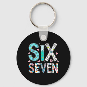Funny Six Seven 6 7 Meme Science Teacher Men Women Key Ring