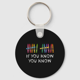 Funny Six Seven 6 7 Meme Tally Marks Crayons Teach Key Ring