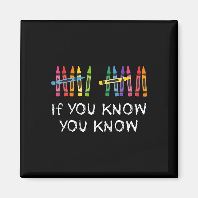 Funny Six Seven 6 7 Meme Tally Marks Crayons Teach Magnet (Front)