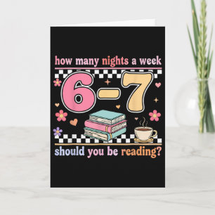 Funny Six Seven 6 7 Meme Teacher Design Reading 6- Card