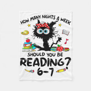 Funny Six Seven 6 7 Meme Teacher Design Reading 6- Fleece Blanket