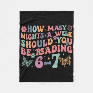 Funny Six Seven 6 7 Meme Teacher Design Reading 6- Fleece Blanket
