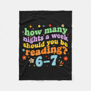 Funny Six Seven 6 7 Meme Teacher Design Reading 6- Fleece Blanket