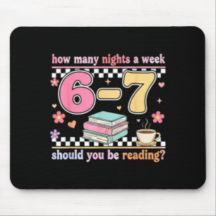 Funny Six Seven 6 7 Meme Teacher Design Reading 6- Mouse Pad
