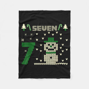 Funny Six Seven 6 7 Ugly Christmas Sweaters For Co Fleece Blanket