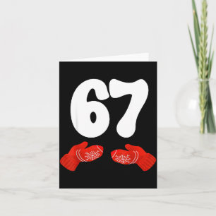 Funny Six Seven Christmas Pajamas Meme Gen Alpha 6 Card