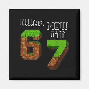 Funny Six Seven I Was 6 Now I'm 7 Game Xel 7th Bir Magnet