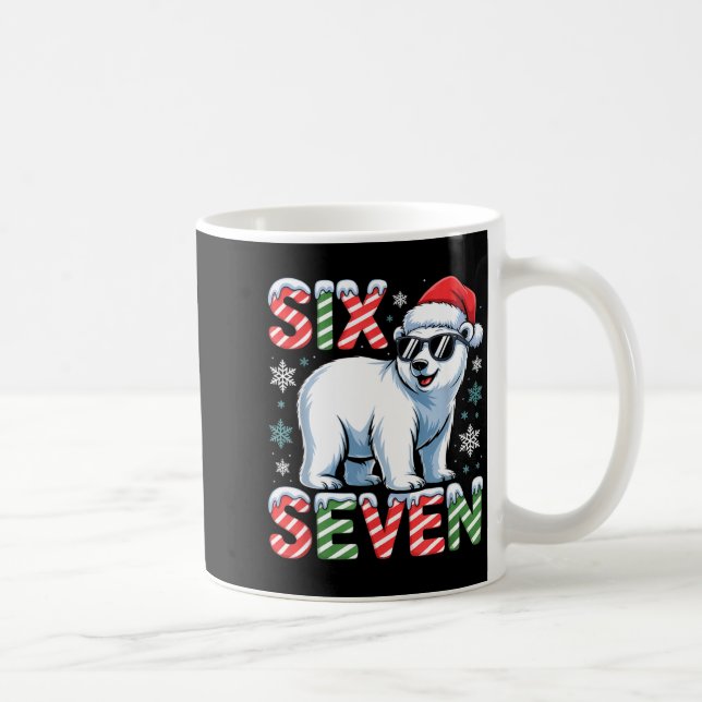 Funny Six Seven Lar Bear Christmas 67 Santa Hat Wi Coffee Mug (Right)